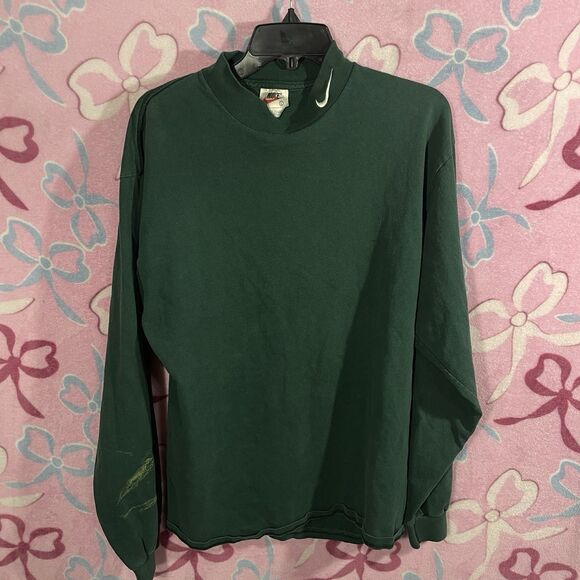Nike Other - Vintage 90s Nike Green Longsleeved Turtleneck Sweater Size Small Usa Flawed